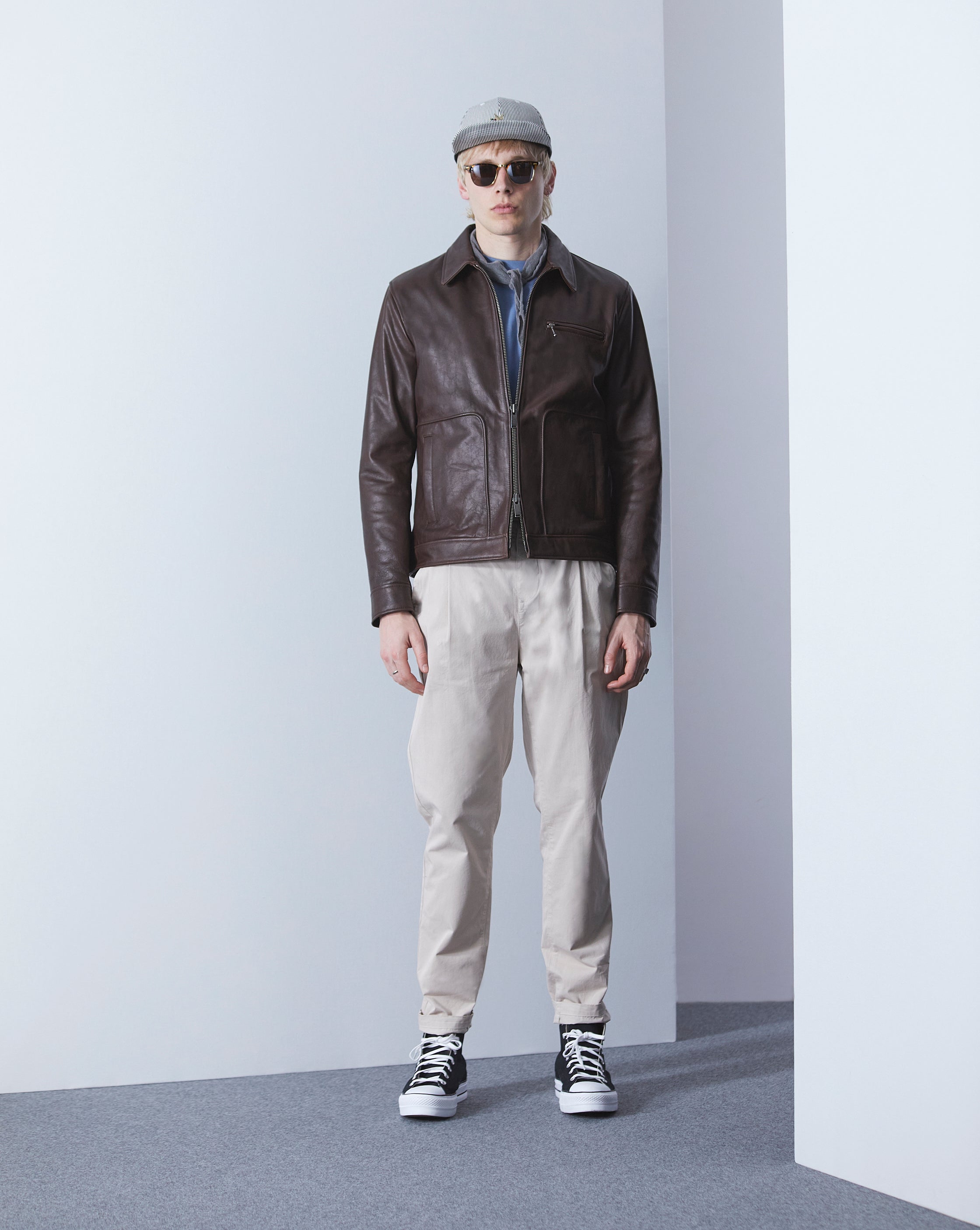 BROWN MOTOR JACKET