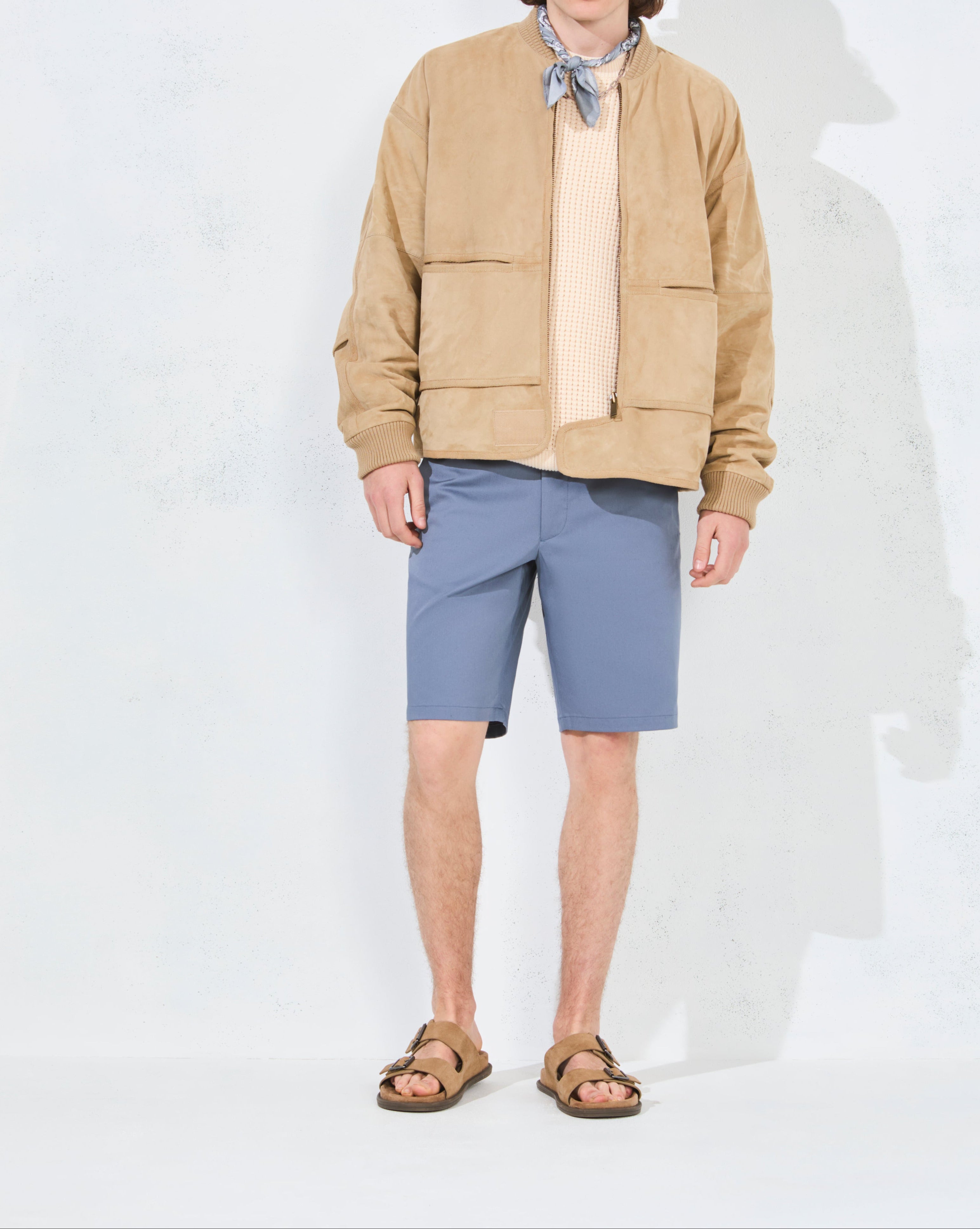 BLOUSON CUIR COSDY BEIGE