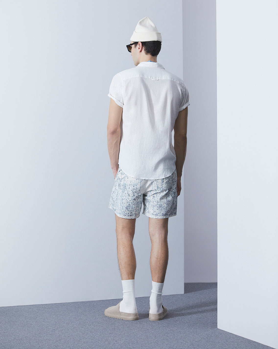 CHEMISE EN LIN SHORT TOGS BLANC