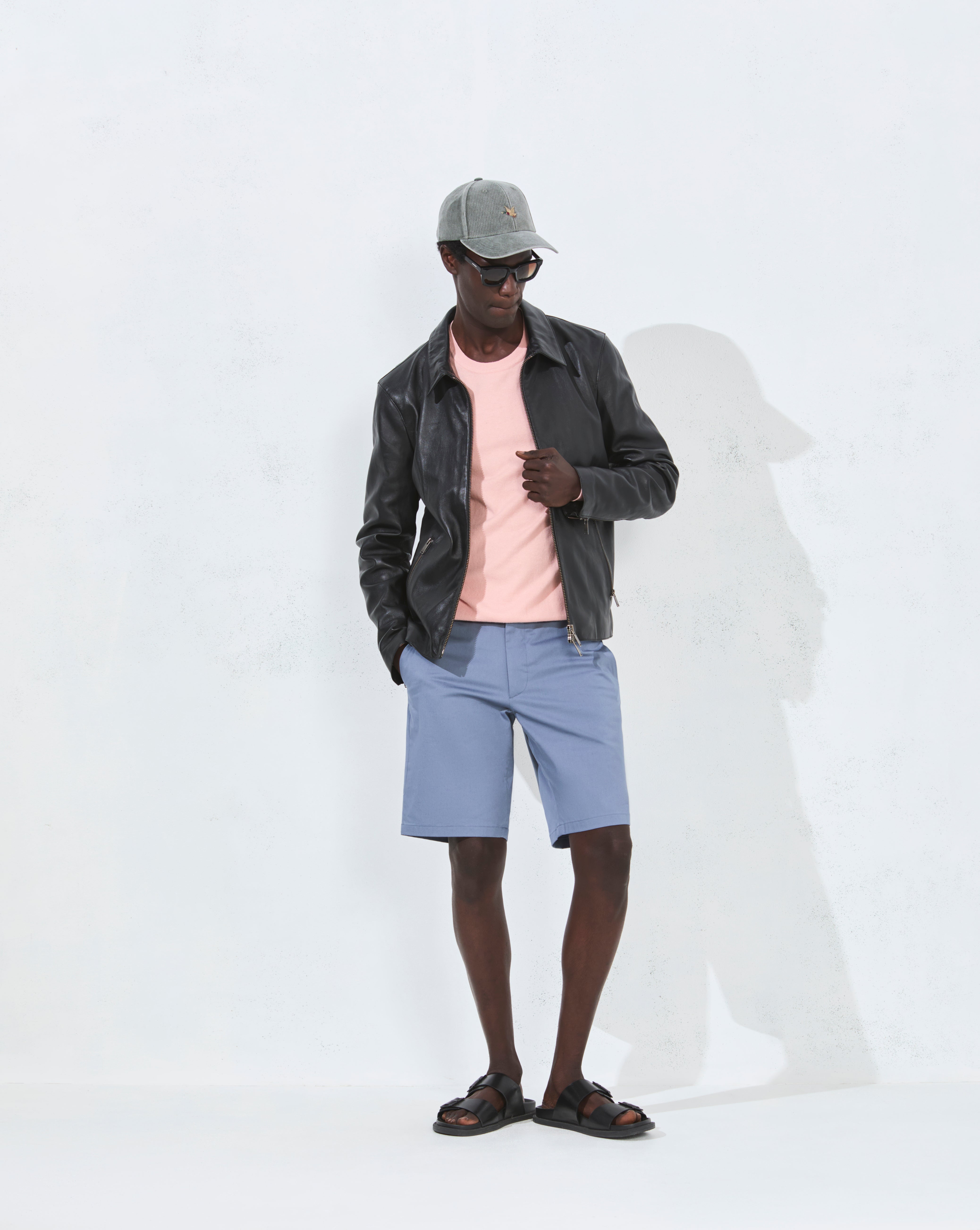 BLOUSON CUIR TROOPER NOIR