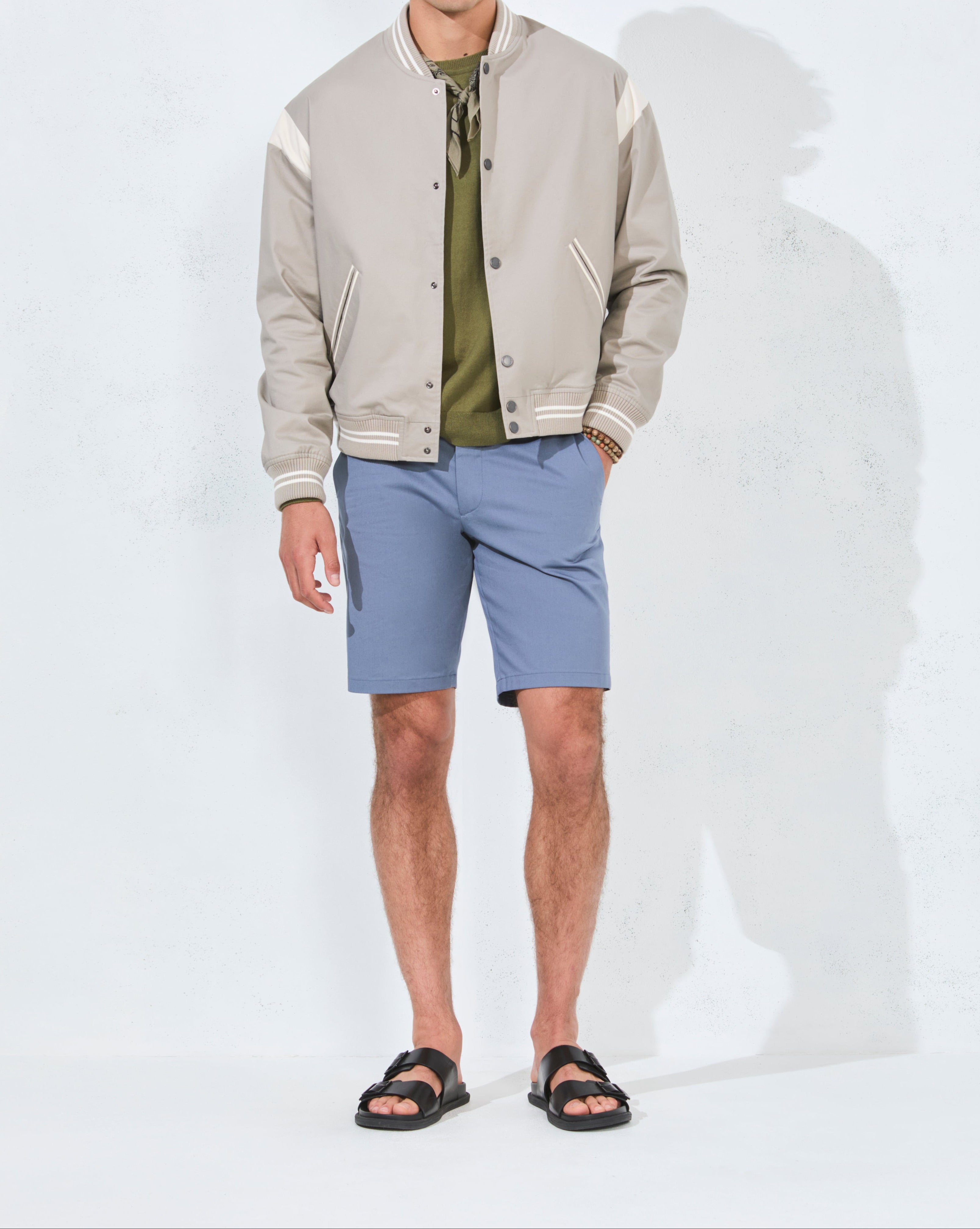 BLOUSON VARSITY GRIS