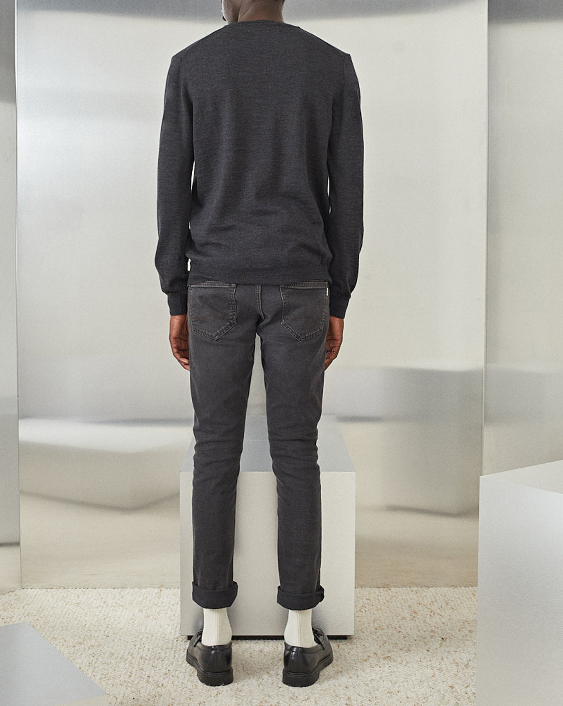 PULL U TOGS EN LAINE MERINOS GRIS
