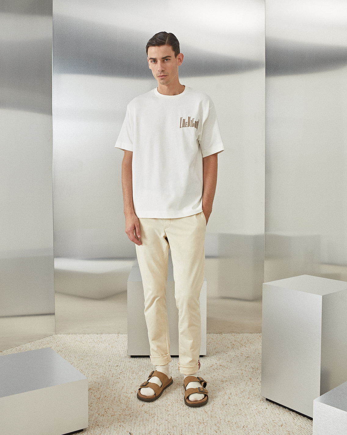 ECRU OVERSIZED CITY TEE T-SHIRT