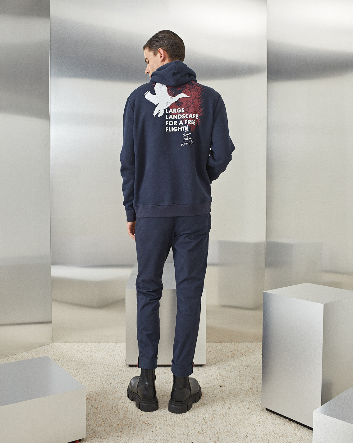 SWEATSHIRT LANDSCAPE BLEU MARINE