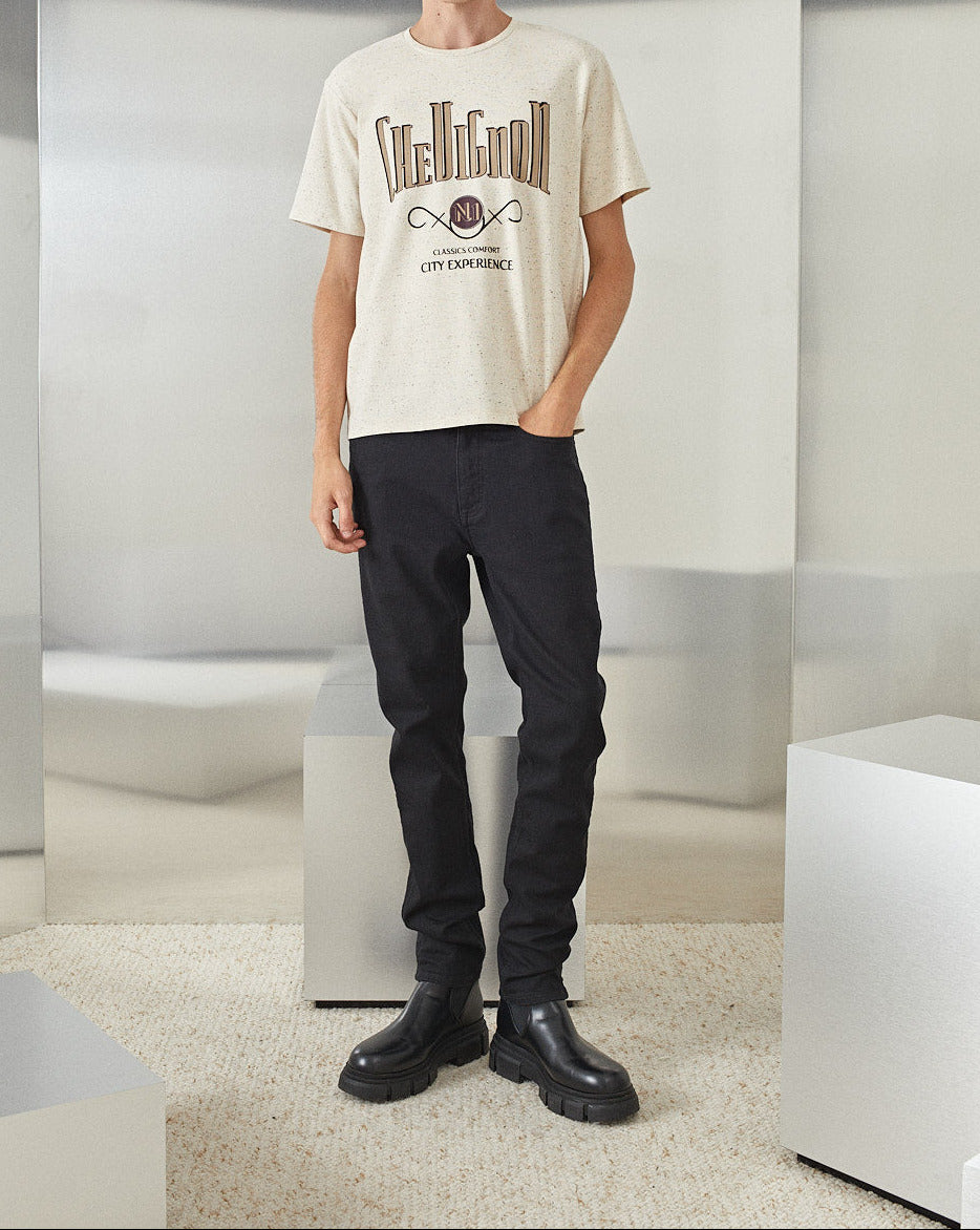 CITY TEE NEPS ECRU T-SHIRT