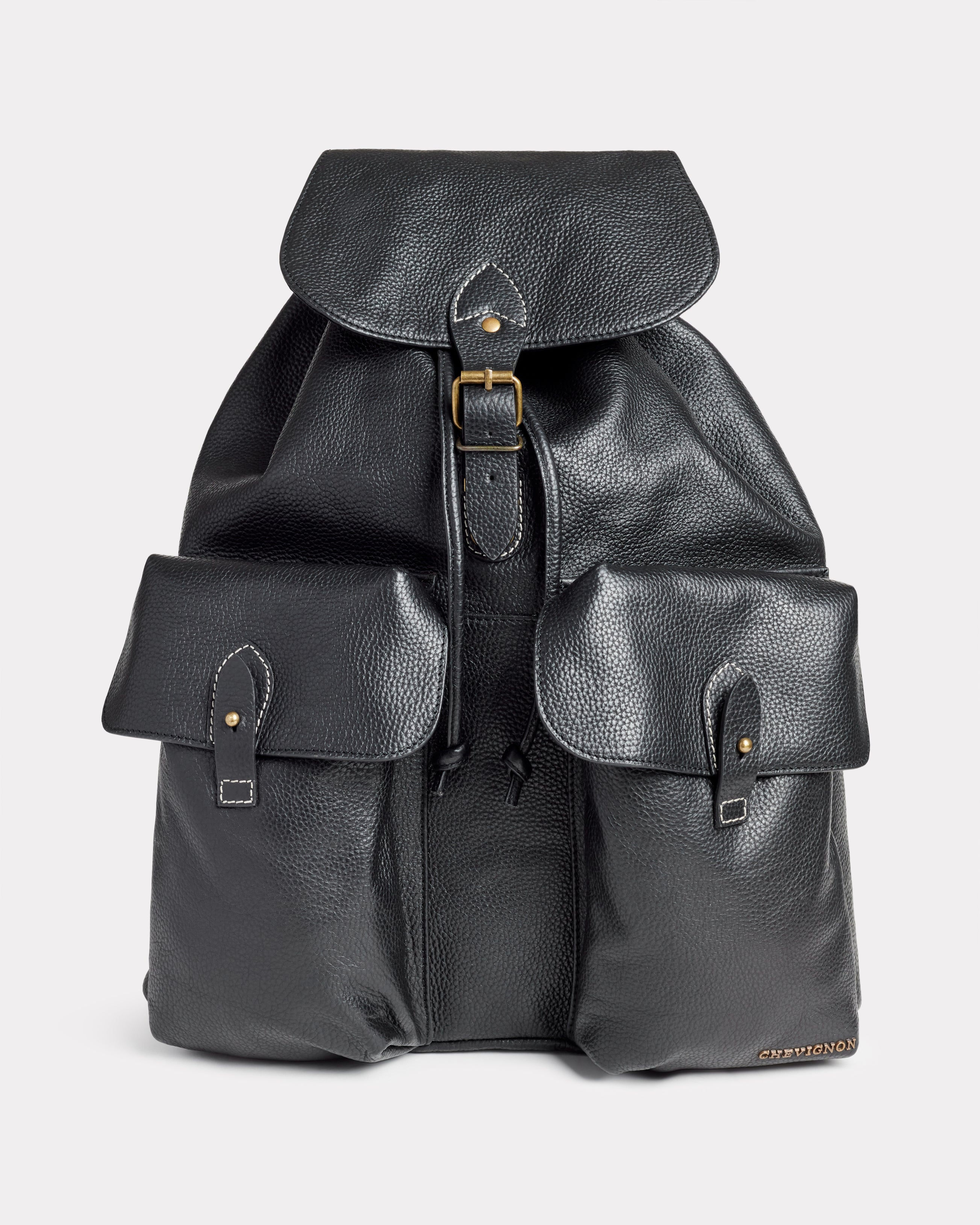 SAC LEATHER BACKPACK NOIR