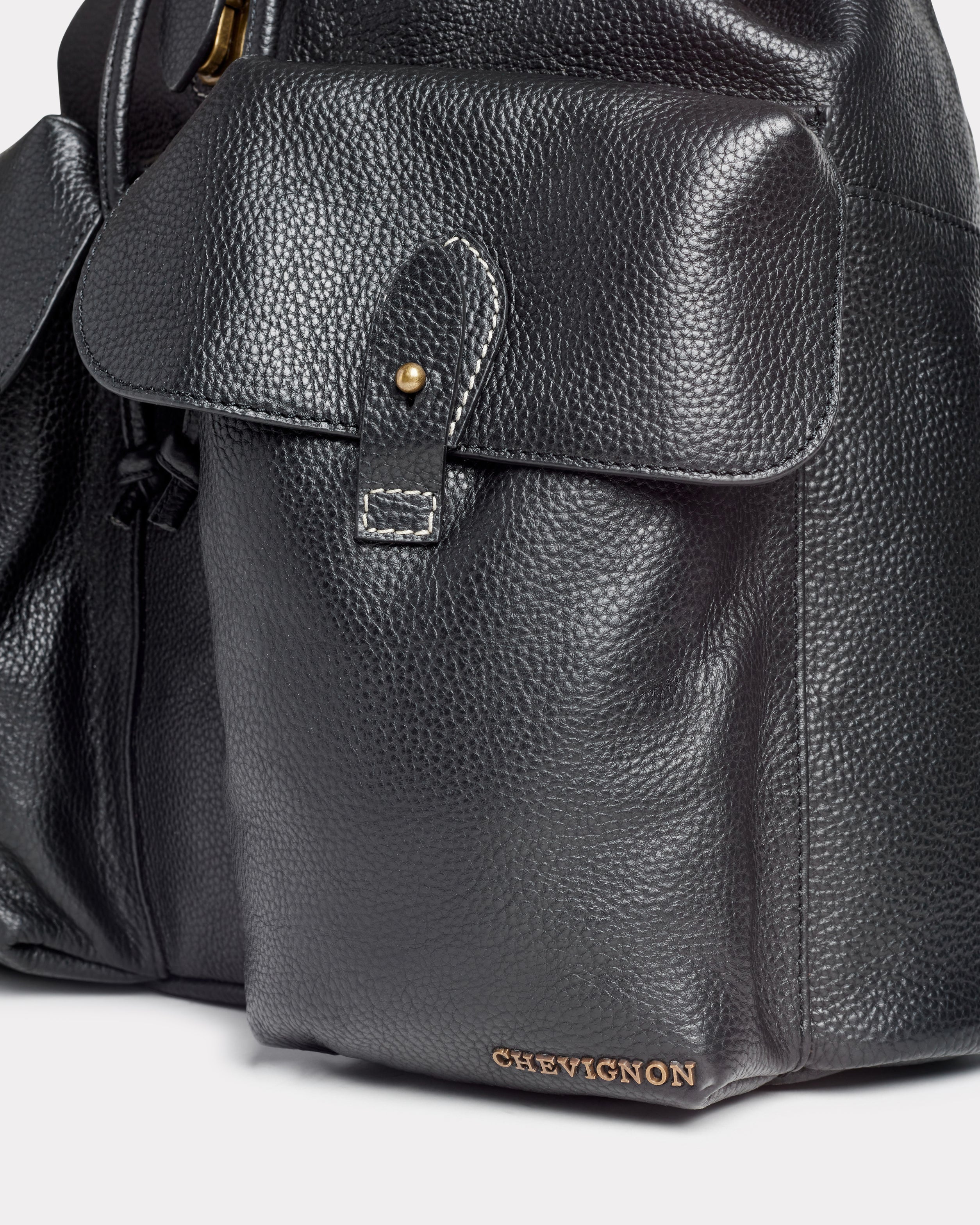 SAC LEATHER BACKPACK NOIR