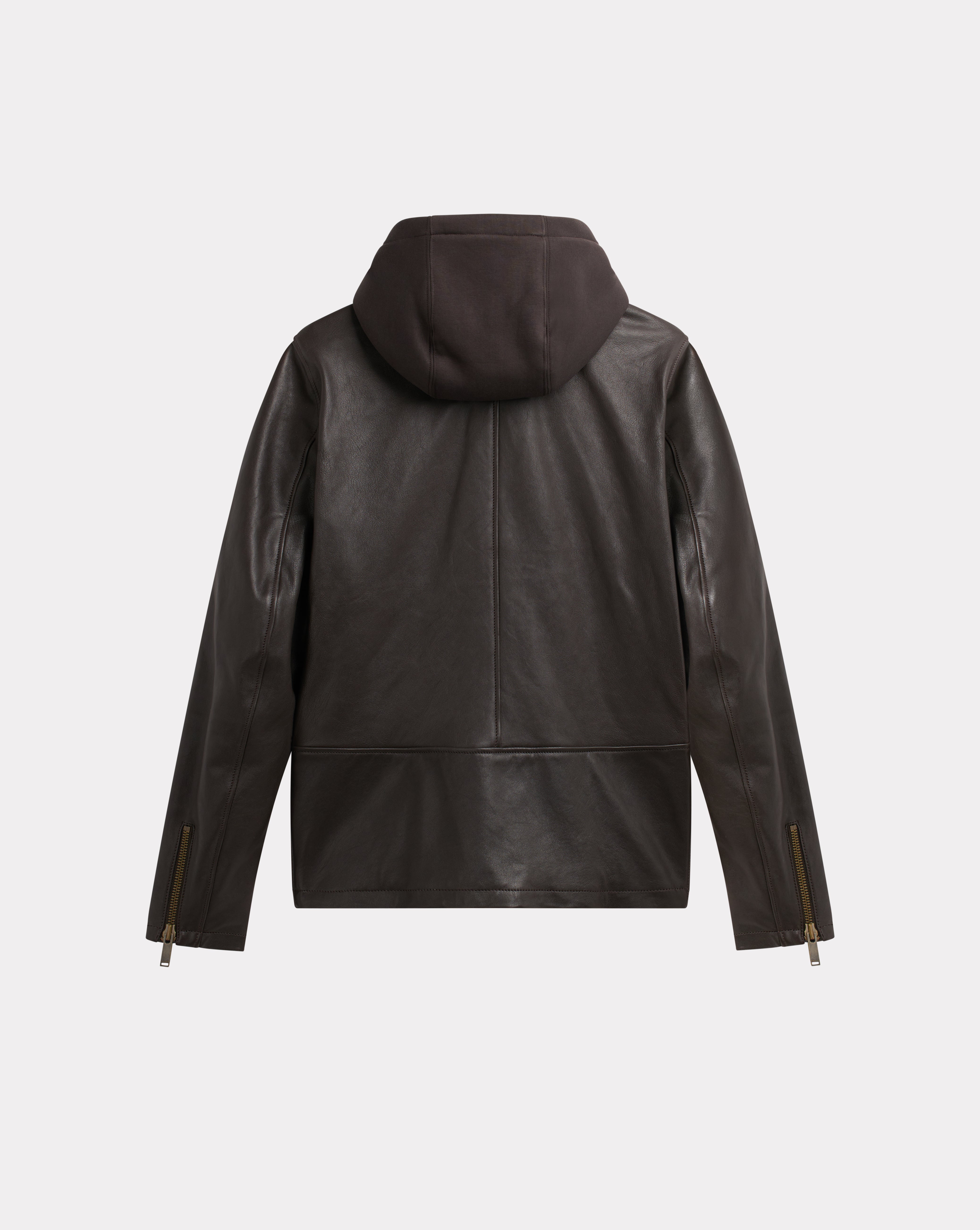 BLOUSON EN CUIR WHEEL MARRON