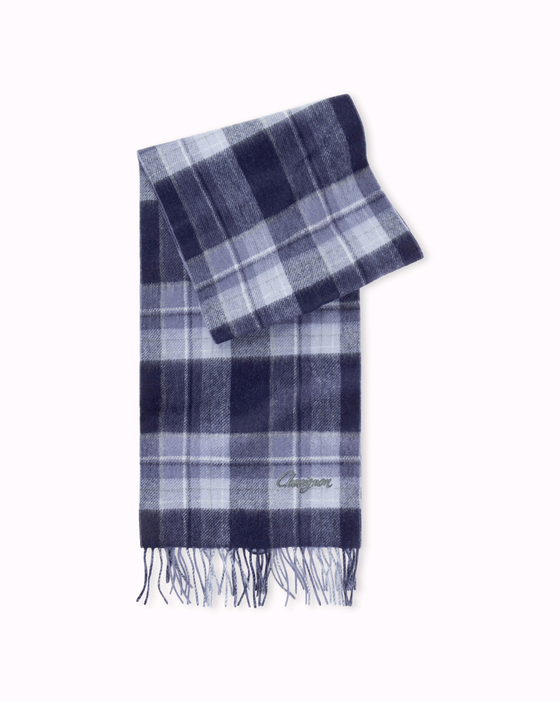 ECHARPE CHECKS SCARF BLEU MARINE