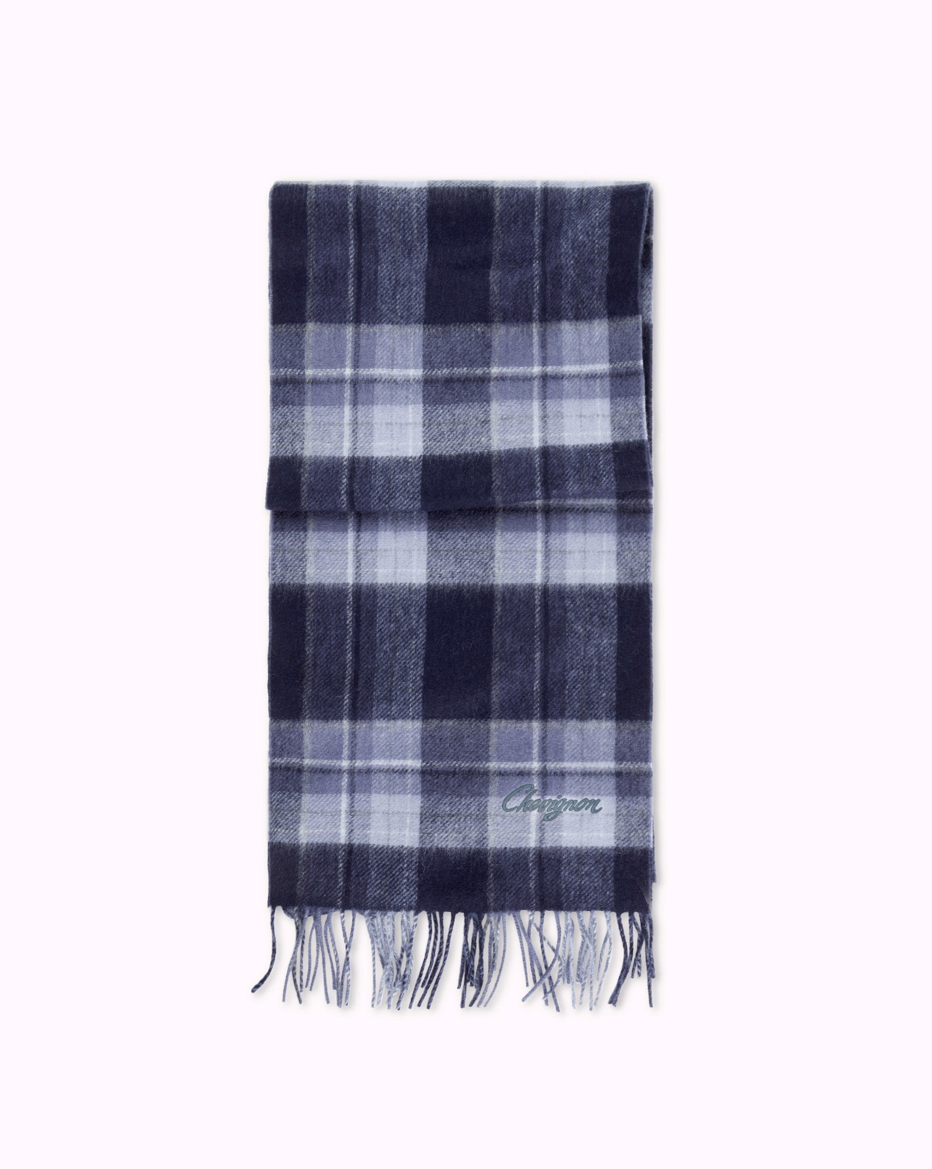 ECHARPE CHECKS SCARF BLEU MARINE