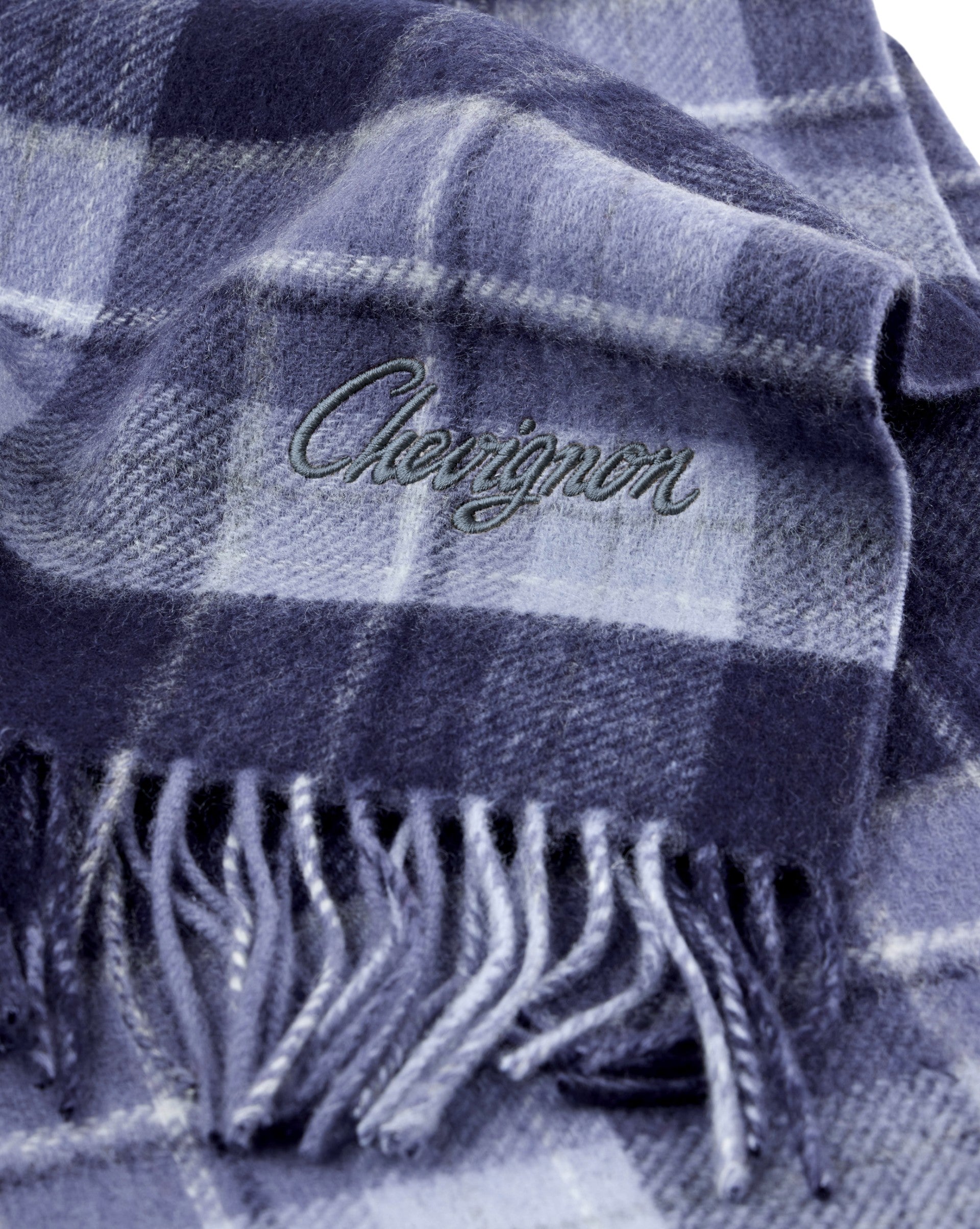 ECHARPE CHECKS SCARF BLEU MARINE